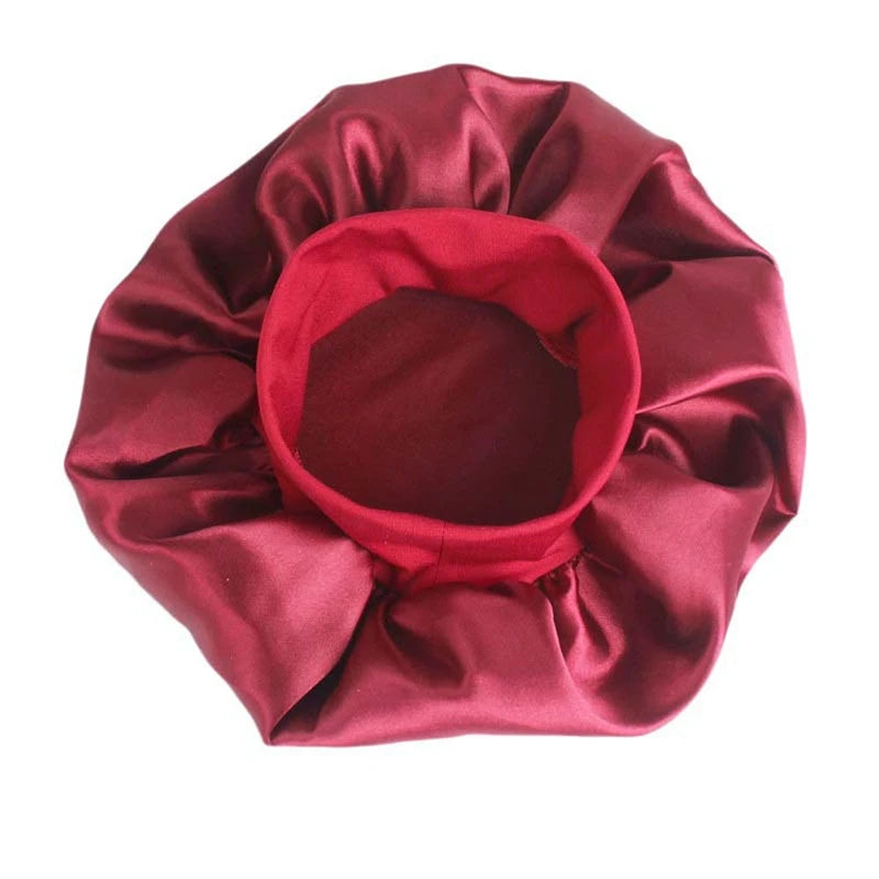 Women Bonnet Satin Sleeping Hat Hair Night Sleep Cap Head Cover Bonnets Shower Caps For Bath  And Sauna Bathing Bonnet De Nuit