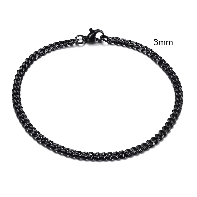 Vnox 3-11mm Chunky Miami Curb Chain Bracelet for Men, Stainless Steel Cuban Link Chain Wristband Classic Punk Heavy Male Jewelry - Too-Eazy