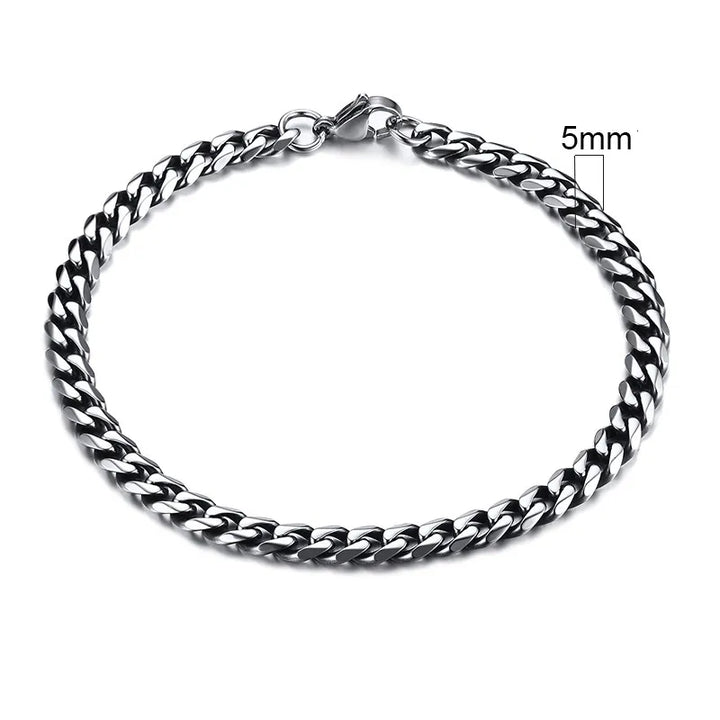 Vnox 3-11mm Chunky Miami Curb Chain Bracelet for Men, Stainless Steel Cuban Link Chain Wristband Classic Punk Heavy Male Jewelry - Too-Eazy