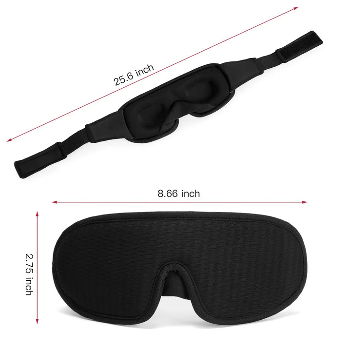 3D Sleeping Mask Block Out Light Soft Padded Sleep Mask For Eyes Slaapmasker Eye Shade Blindfold Sleeping Aid Face Mask Eyepatch - Too-Eazy