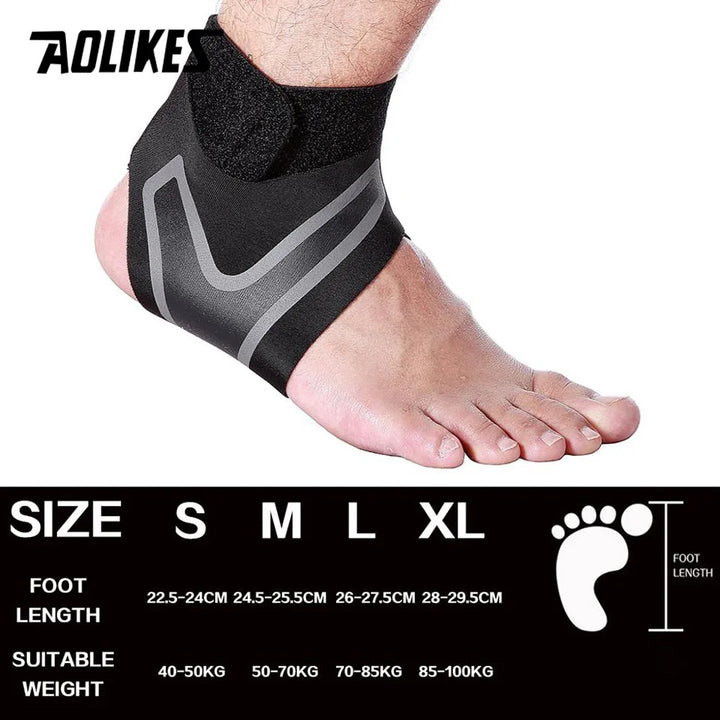 AOLIKES Ankle Support Brace,Elasticity Free Adjustment Protection Foot Bandage,Sprain Prevention Sport Fitness Guard Band