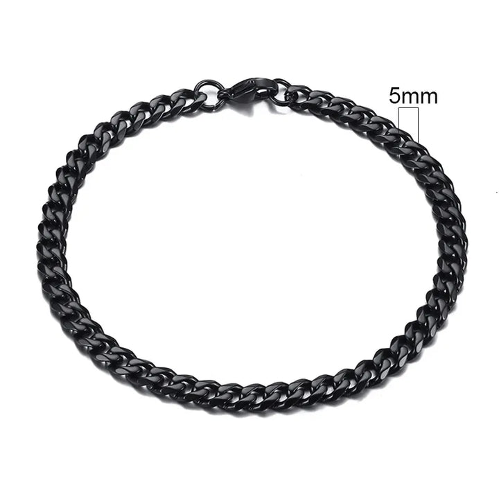 Vnox 3-11mm Chunky Miami Curb Chain Bracelet for Men, Stainless Steel Cuban Link Chain Wristband Classic Punk Heavy Male Jewelry - Too-Eazy