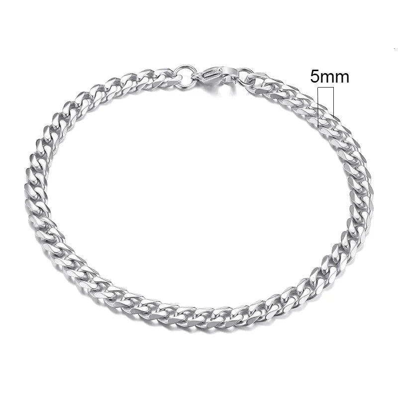 Vnox 3-11mm Chunky Miami Curb Chain Bracelet for Men, Stainless Steel Cuban Link Chain Wristband Classic Punk Heavy Male Jewelry - Too-Eazy