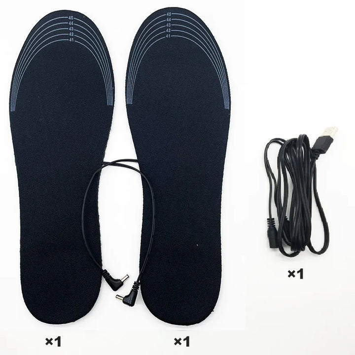 Insoles Heated USB Electric Foot Warming Pad Feet Warmer Pad Mat Winter Outdoor Sports Heating Insoles Winter Warm