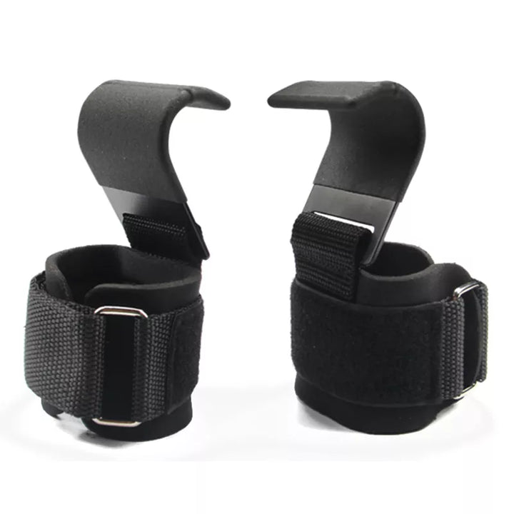 Weight Lifting Hook Grips With Wrist Wraps Hand-Bar Wrist Strap Gym Fitness Hook Weight Strap Pull-Ups Power Lifting Gloves - Too-Eazy