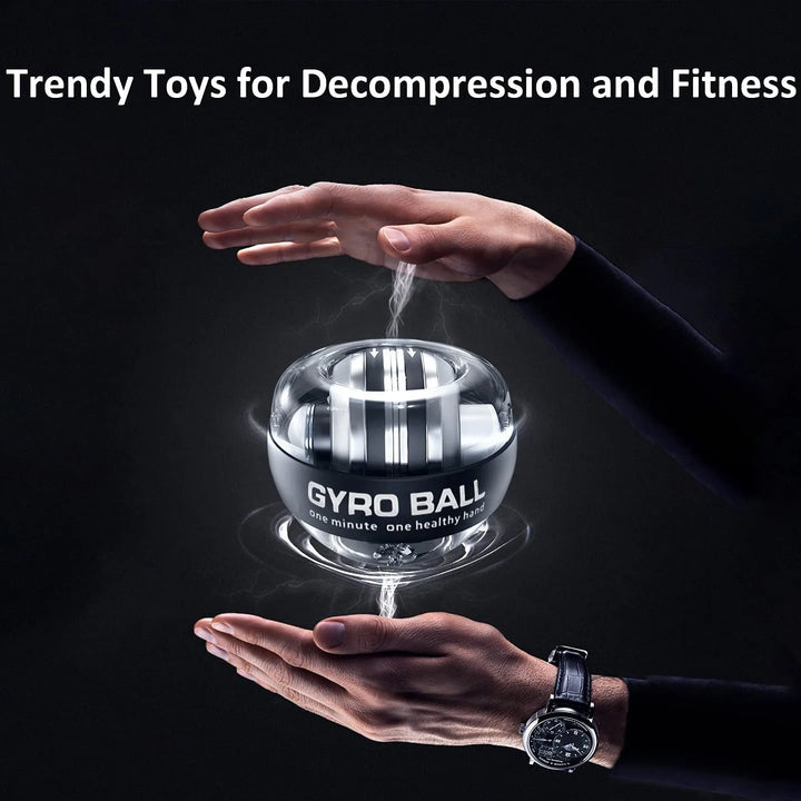 LED Powerball Gyroscopic Power Wrist Ball Self-starting Gyro Ball Gyroball Arm Hand Muscle Force Trainer Exercise Strengthener - Too-Eazy