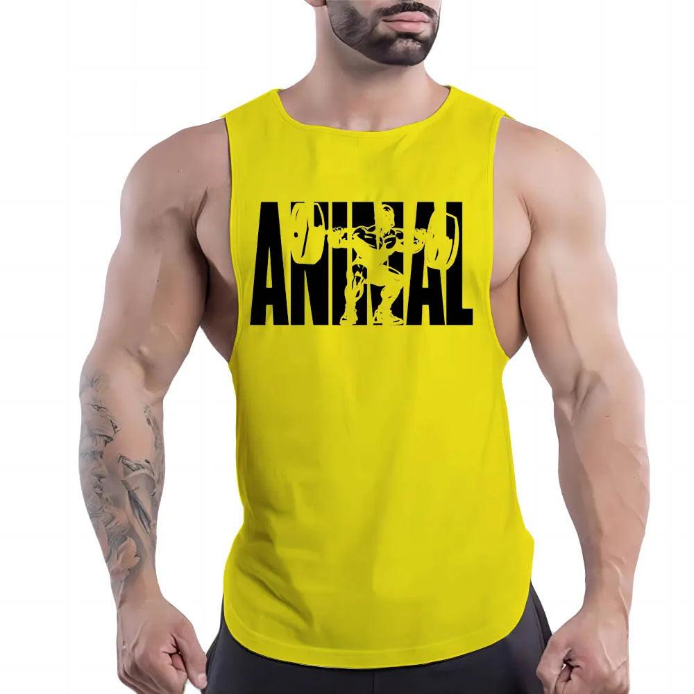 Gym Clothing Men Tank Top Sleeveless Shirt Basketball Outdoor Fashion Leisure Breathable Four Seasons Quick Dry Y2k Sport Fnaf