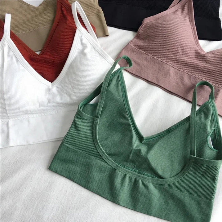 Women Sexy Crop Tops Bra Tube Top Female Streetwear Sleeveless Seamless Sports Bra Crop Camis Top Tee Bandeau Top Basic Tank - Too-Eazy