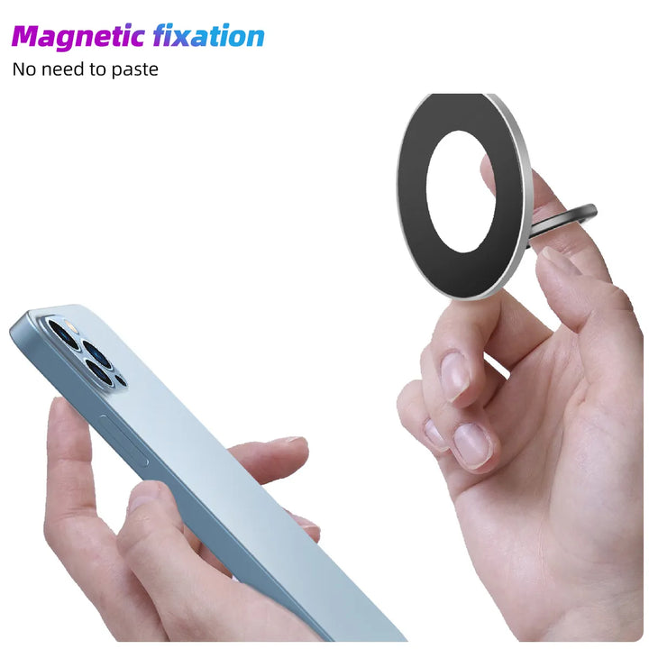 Magnetic Cell Phone Ring Holder Compatible with iPhone 12 13 14 Series For MagSafe Removable Cell Phone Grip Kickstand