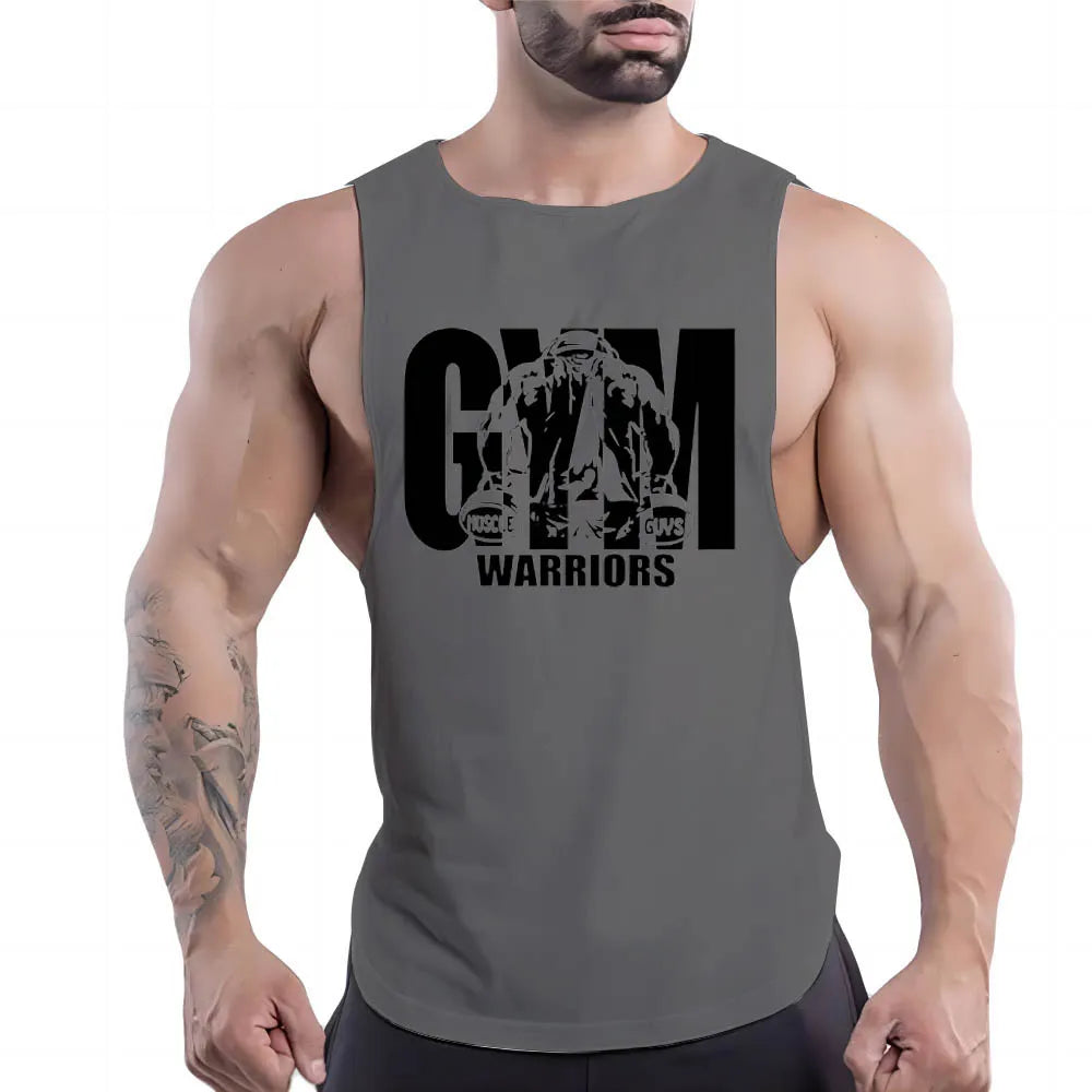 Gym Clothing Men Tank Top Sleeveless Shirt Basketball Outdoor Fashion Leisure Breathable Four Seasons Quick Dry Y2k Sport Fnaf