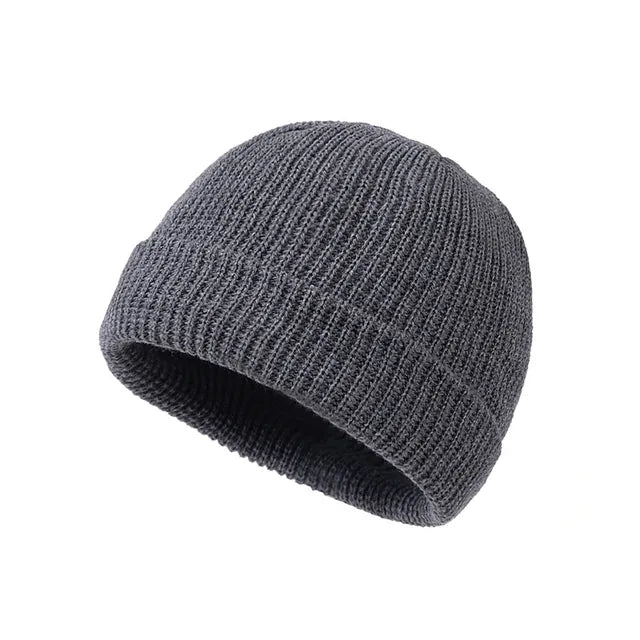 Rimiut Knitted Hat for Men & Women Caps Wool Fashion Simple Warm Skullies Beanies Solid Autumn Winter Beanie Cap Trendy Style - Too-Eazy