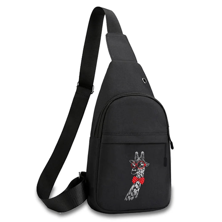 Man Chest Bag Phone Pocket Cross Body Neck Side Shoulder Fanny Pack Fashion Small Handbag Anime Print Outdoor Crossbody Gym Bags - Too-Eazy