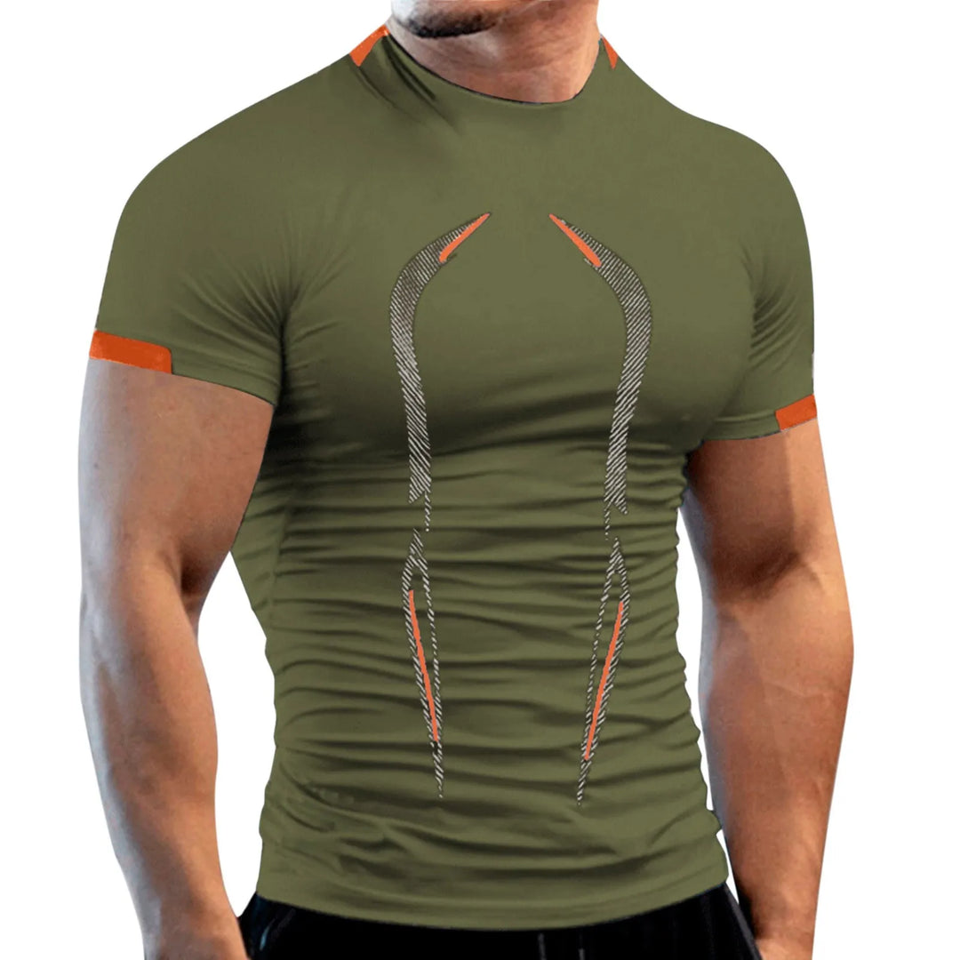 New Summer Gym Breathable T Shirt Men Quick Drying Jogging TShirt Men Training Tees Fitness Tops Running T-shirt - Too-Eazy