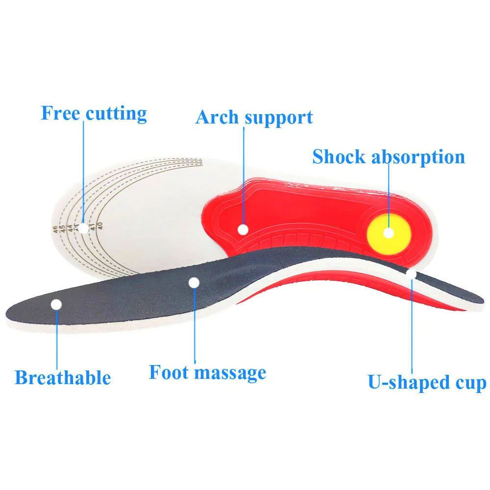 Orthotic Insole Arch Support Flatfoot Orthopedic Insoles For Feet Ease Pressure Of Air Movement Damping Cushion Padding Insole