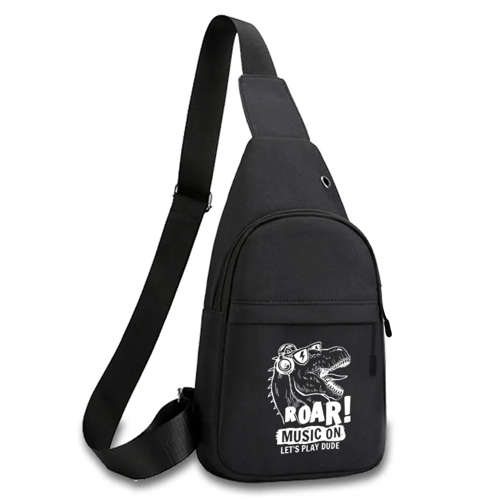 Man Chest Bag Phone Pocket Cross Body Neck Side Shoulder Fanny Pack Fashion Small Handbag Anime Print Outdoor Crossbody Gym Bags - Too-Eazy