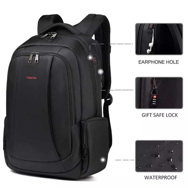 Lifetime Warranty Men's Backpack 14 15.6 17.3inch Laptop Backpack Bag For Men Anti Theft School Backpack Male Travel Bag Mochila - Too-Eazy