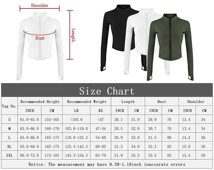 Women's Tracksuit Jacket Slim Fit Long Sleeved Fitness Coat Yoga Crop Tops With Thumb Holes Gym Jacket Workout Sweatshirts - Too-Eazy