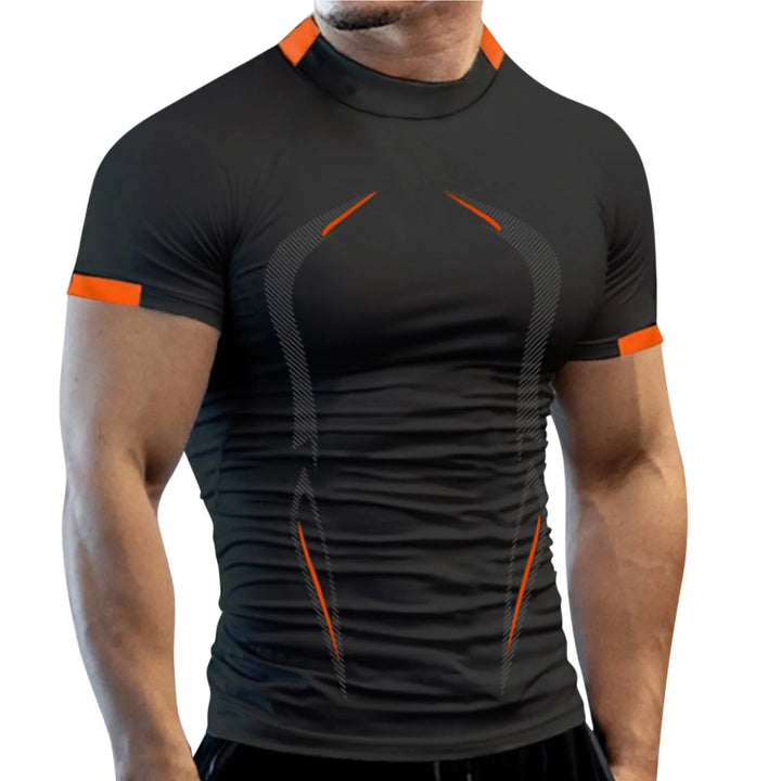 New Summer Gym Breathable T Shirt Men Quick Drying Jogging TShirt Men Training Tees Fitness Tops Running T-shirt - Too-Eazy