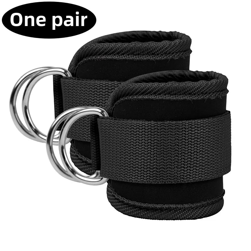 Gym Ankle Straps Double D-Ring Adjustable Neoprene Padded Cuffs Ankle Weight Leg Training Brace Support Sport Safety Abductors - Too-Eazy