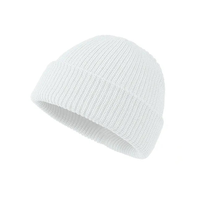 Rimiut Knitted Hat for Men & Women Caps Wool Fashion Simple Warm Skullies Beanies Solid Autumn Winter Beanie Cap Trendy Style - Too-Eazy