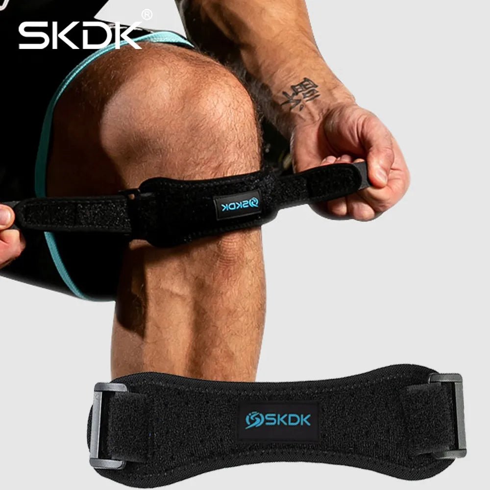 SKDK 1PC Patella Kneecap Band Adjustable Silica Gel Knee Tendon Strap Protector Knee Pad Running Sports Cycling Gym Knee Support - Too-Eazy