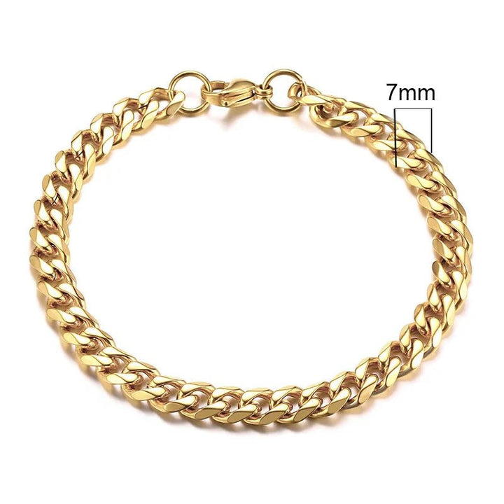 Vnox 3-11mm Chunky Miami Curb Chain Bracelet for Men, Stainless Steel Cuban Link Chain Wristband Classic Punk Heavy Male Jewelry - Too-Eazy