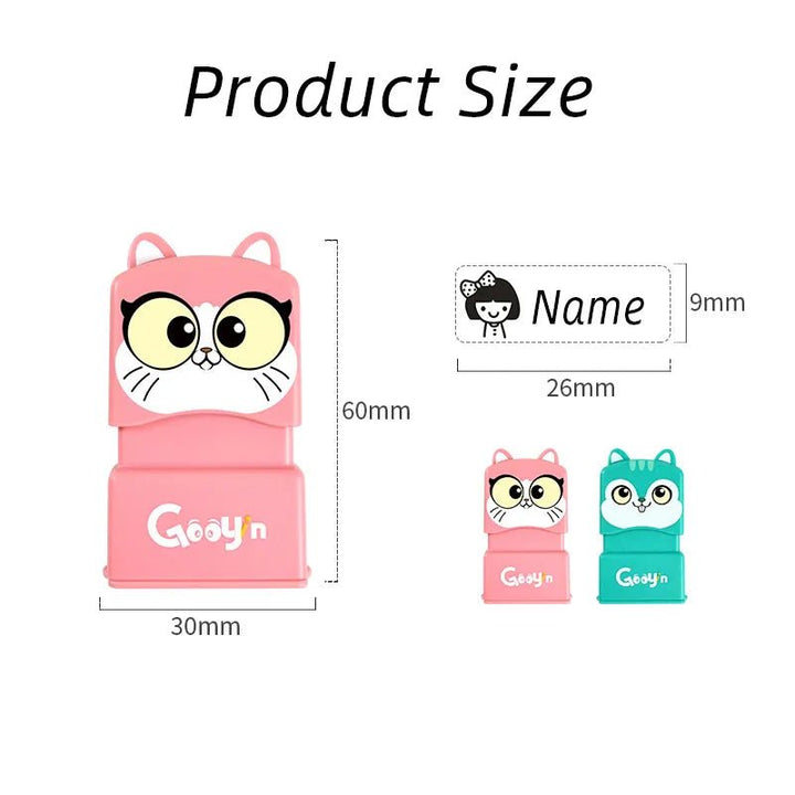 Customized Name Stamp Paints Personal Student Child Baby Engraved Waterproof Non-fading Kindergarten Cartoon Clothing Name Seal - Too-Eazy