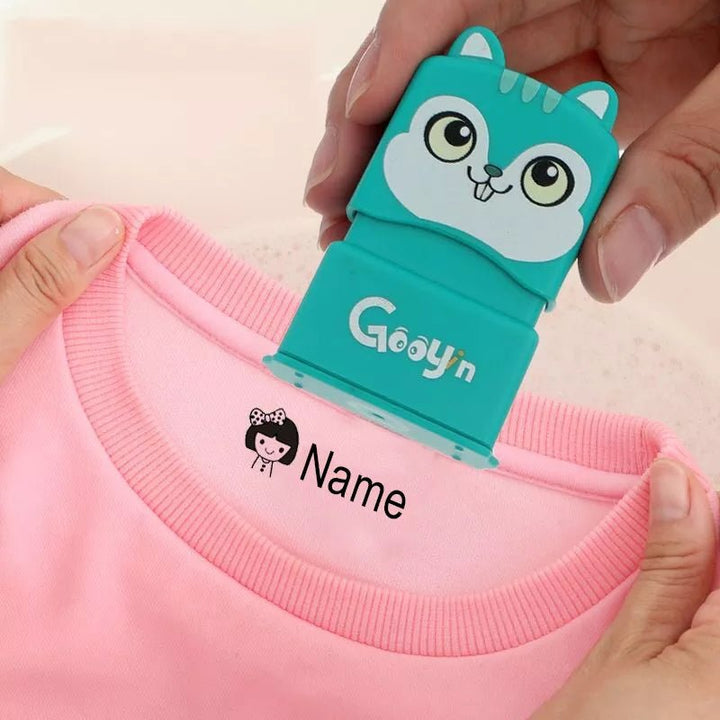 Customized Name Stamp Paints Personal Student Child Baby Engraved Waterproof Non-fading Kindergarten Cartoon Clothing Name Seal - Too-Eazy