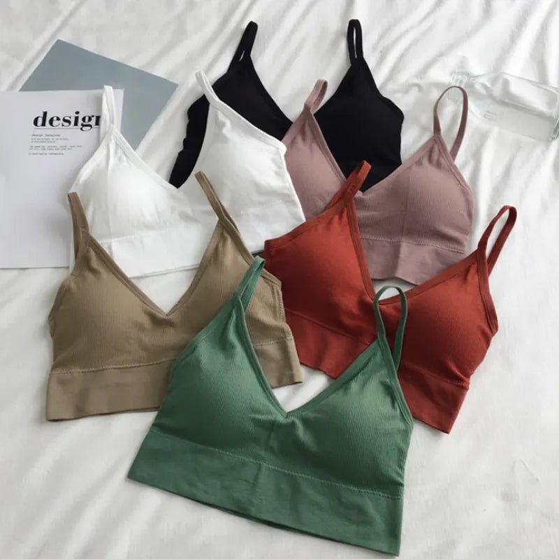 Women Sexy Crop Tops Bra Tube Top Female Streetwear Sleeveless Seamless Sports Bra Crop Camis Top Tee Bandeau Top Basic Tank - Too-Eazy