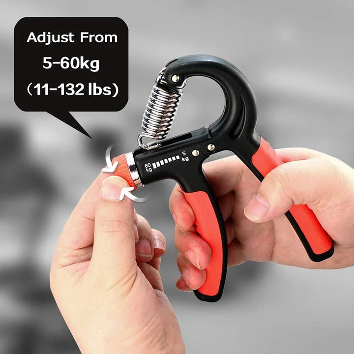 WorthWhile 5-60Kg Gym Fitness Hand Grip Men Adjustable Finger Heavy Exerciser Strength for Muscle Recovery Hand Gripper Trainer - Too-Eazy