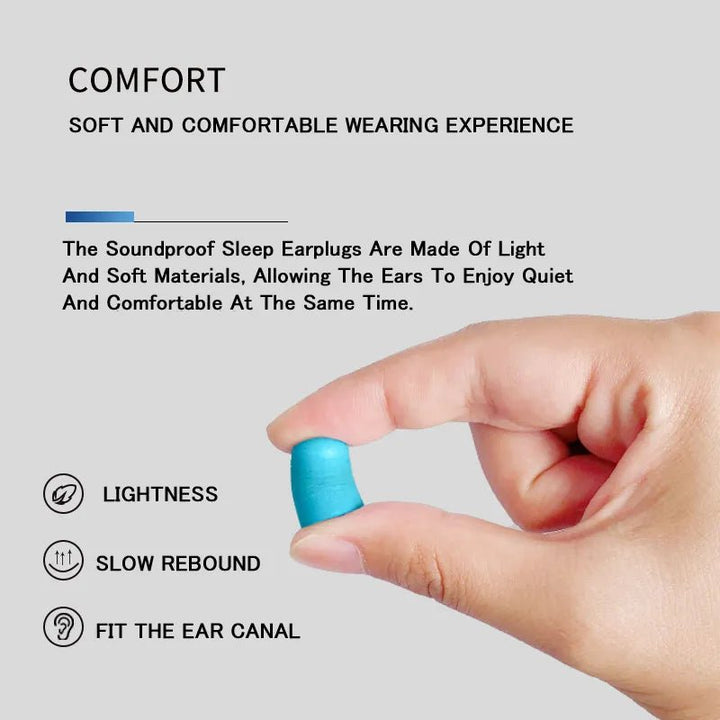 30/60 pcs Earplugs Noise Reduction Protection Sound Insulation Foam Soft Sleep Cancelling Anti Bruit Earplug Sleeping Ear Plugs - Too-Eazy