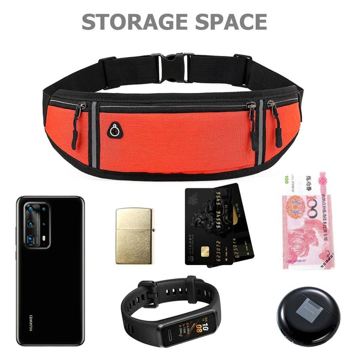 Professional Running Waist Bag Sports Belt Pouch Mobile Phone Case Men Women Hidden Pouch Gym SportsBags Running Belt Waist Pack - Too-Eazy