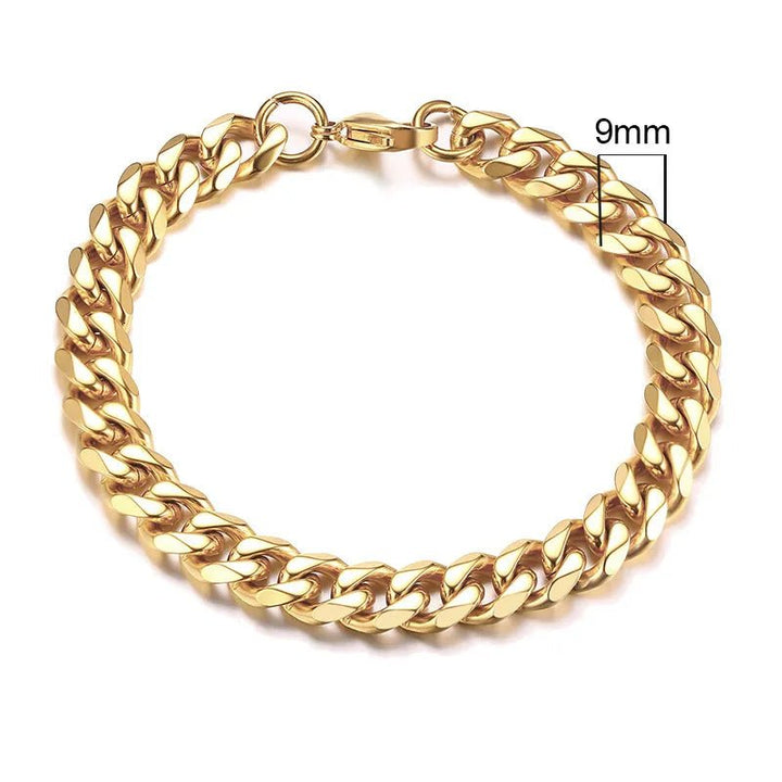 Vnox 3-11mm Chunky Miami Curb Chain Bracelet for Men, Stainless Steel Cuban Link Chain Wristband Classic Punk Heavy Male Jewelry - Too-Eazy