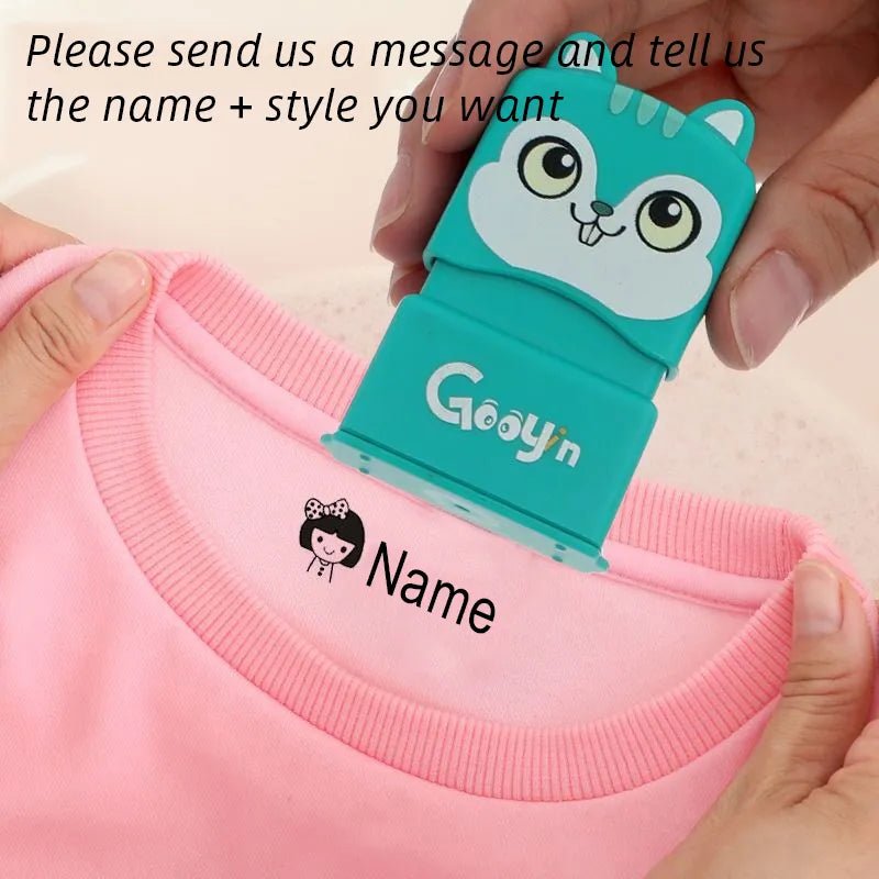 Customized Name Stamp Paints Personal Student Child Baby Engraved Waterproof Non-fading Kindergarten Cartoon Clothing Name Seal - Too-Eazy