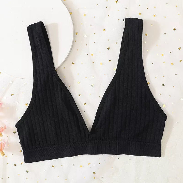 Seamless Bras For Women Sports Ribbed Bra Deep V Bra Tops Female Brassiere Women Soft Underwear Backless Bralette Sexy Lingerie - Too-Eazy