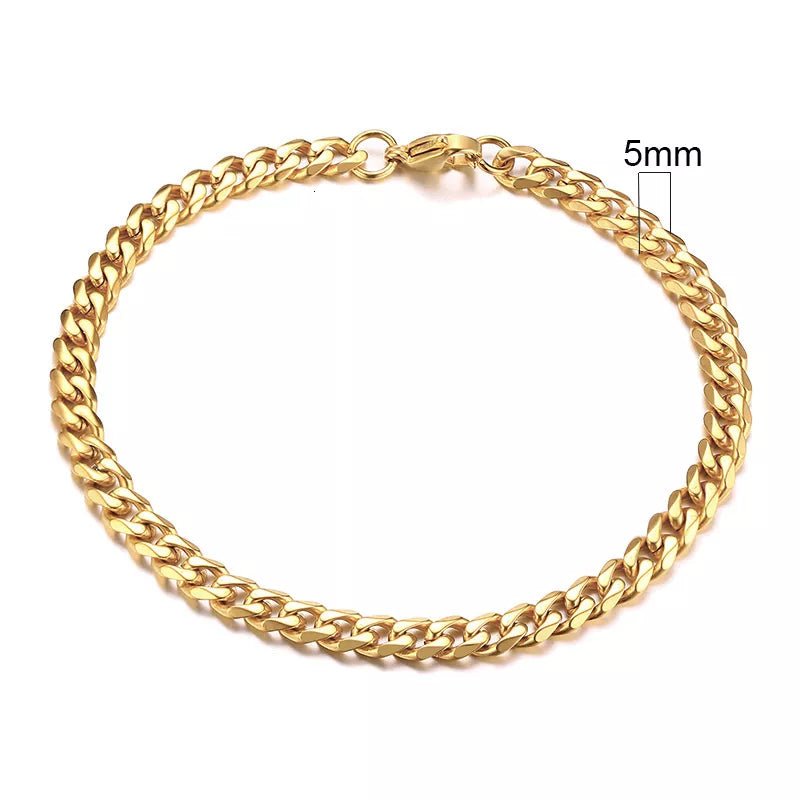 Vnox 3-11mm Chunky Miami Curb Chain Bracelet for Men, Stainless Steel Cuban Link Chain Wristband Classic Punk Heavy Male Jewelry - Too-Eazy