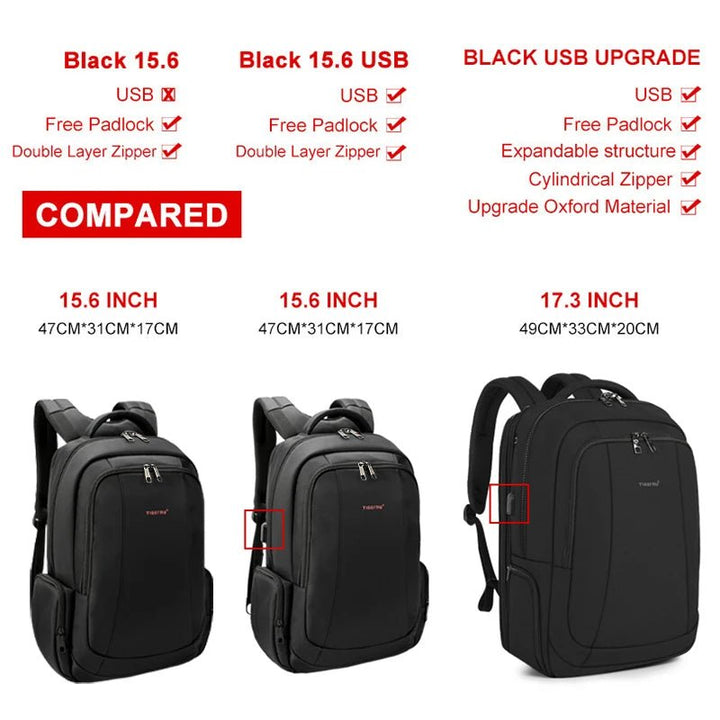 Lifetime Warranty Men's Backpack 14 15.6 17.3inch Laptop Backpack Bag For Men Anti Theft School Backpack Male Travel Bag Mochila - Too-Eazy