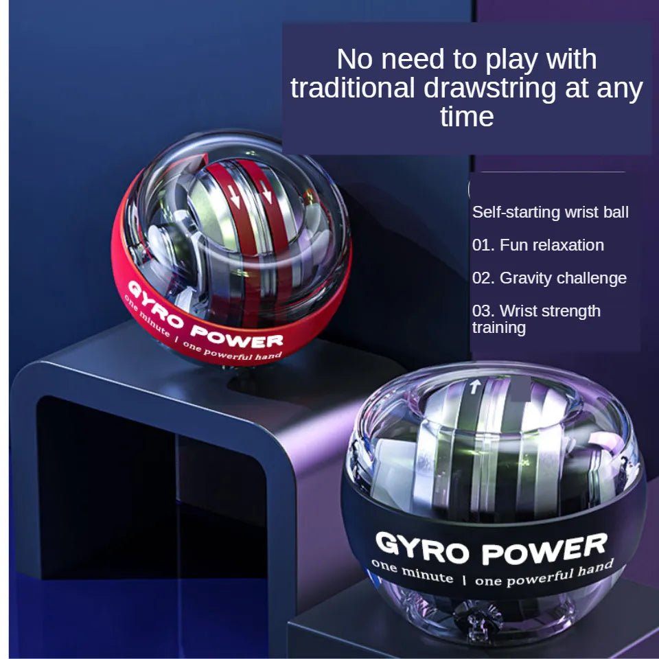 LED Powerball Gyroscopic Power Wrist Ball Self-starting Gyro Ball Gyroball Arm Hand Muscle Force Trainer Exercise Strengthener - Too-Eazy