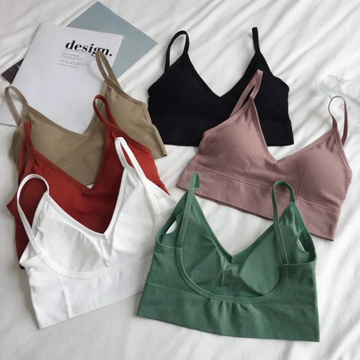 Women Sexy Crop Tops Bra Tube Top Female Streetwear Sleeveless Seamless Sports Bra Crop Camis Top Tee Bandeau Top Basic Tank - Too-Eazy