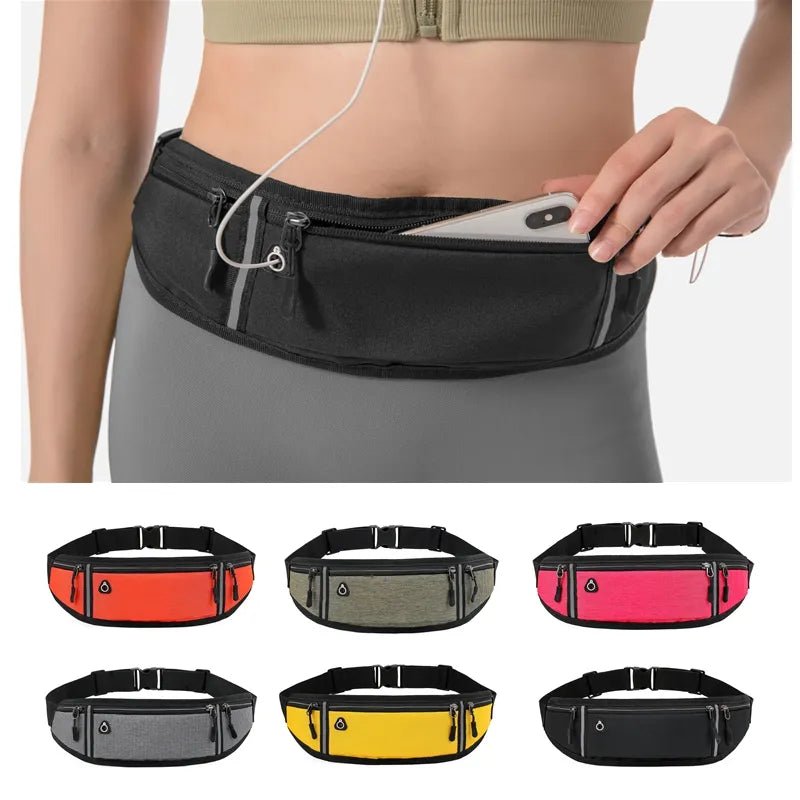 Professional Running Waist Bag Sports Belt Pouch Mobile Phone Case Men Women Hidden Pouch Gym SportsBags Running Belt Waist Pack - Too-Eazy