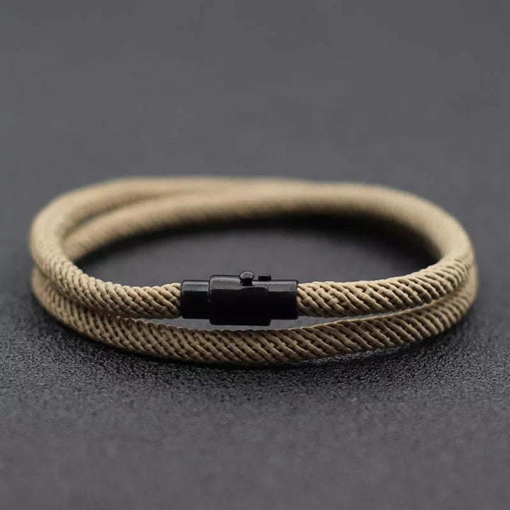 New Minimalist Men Rope Bracelet Double Layer Survival Braclet Homme Accessories Boyfriend Gift Magnet Buckle Pulsera Hombre - Too-Eazy