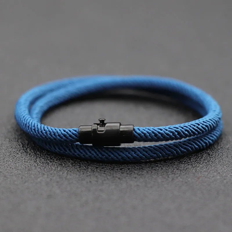 New Minimalist Men Rope Bracelet Double Layer Survival Braclet Homme Accessories Boyfriend Gift Magnet Buckle Pulsera Hombre - Too-Eazy