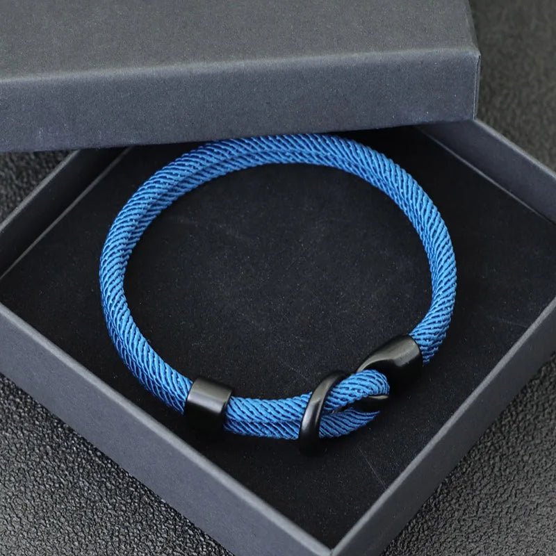 2024 Fashion Rope Bracelet Men Double Layer Outdoor Camping Braclet Homme Accessories Survival Paracord Braslet Gift For Him - Too-Eazy