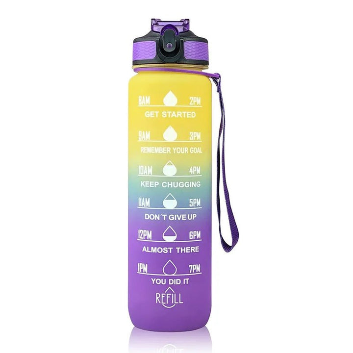 1 Liter Water Bottle Motivational Sport Water Bottle Leakproof Drinking Bottles Outdoor Travel Gym Fitness Jugs For Kitchen - Too-Eazy