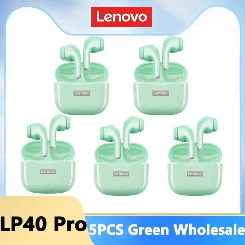 Lenovo LP40 Pro Earphones Bluetooth 5.0 Wireless Sports Headphone Waterproof Earbuds with Mic Touch Control TWS Headset - Too-Eazy