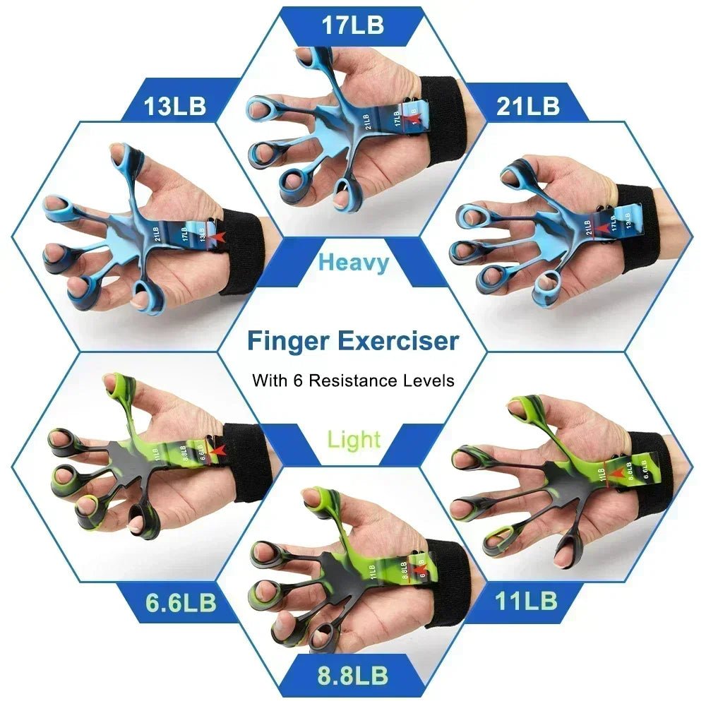 Training & Exercise 6 Resistance Hand Expander Finger Grip Sport Gym Training Accessories Trainning & Exercise Gripster Fitness - Too-Eazy