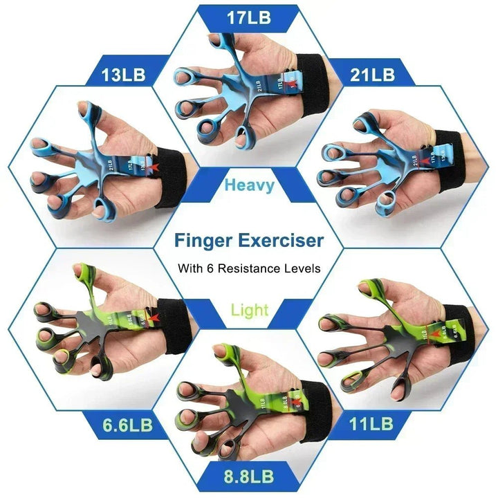 Training & Exercise 6 Resistance Hand Expander Finger Grip Sport Gym Training Accessories Trainning & Exercise Gripster Fitness - Too-Eazy