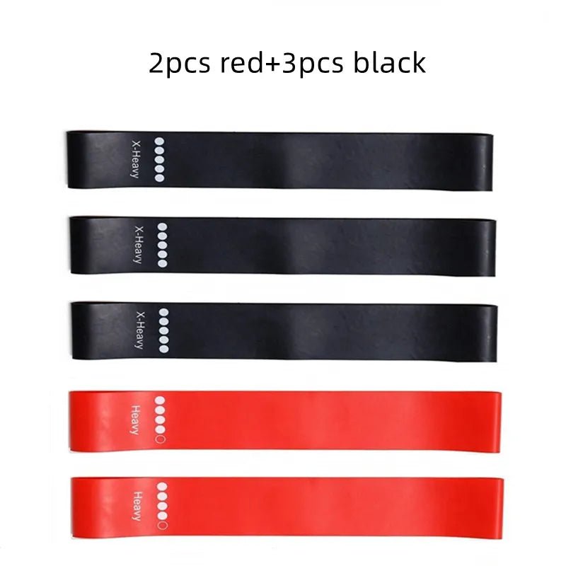 5Pcs/Set Yoga Resistance Rubber Bands Bodybuilding Elastic Bands Pilates Exercise Workout Bands Expander Belt Fitness Equipment - Too-Eazy