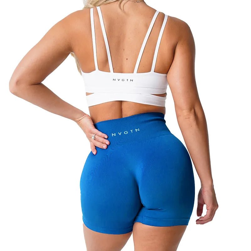 NVGTN Spandex Solid Seamless Shorts Women Soft Workout Tights Fitness Outfits Yoga Pants Gym Wear - Too-Eazy