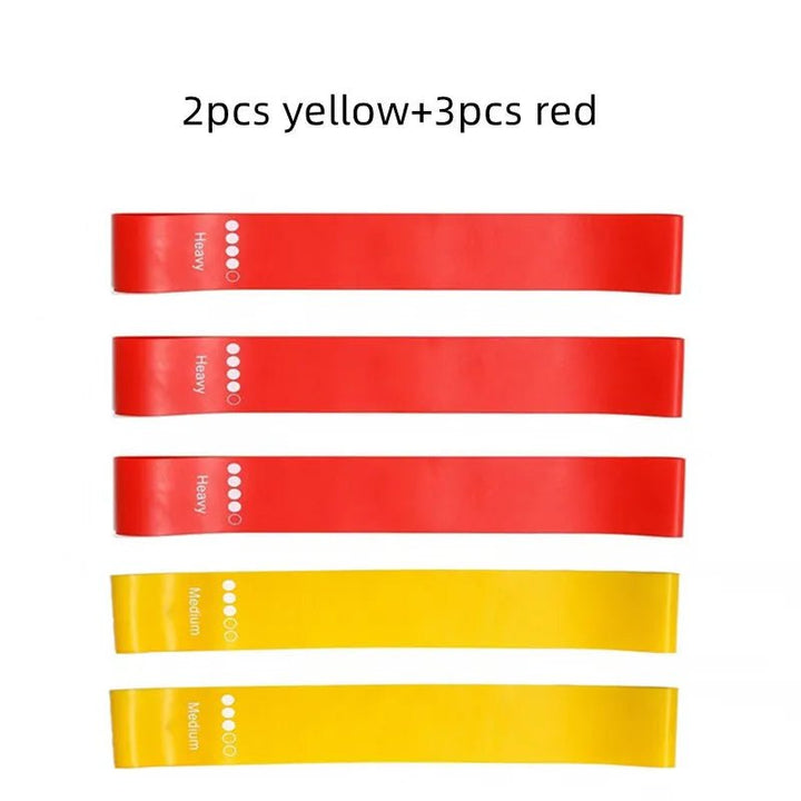 5Pcs/Set Yoga Resistance Rubber Bands Bodybuilding Elastic Bands Pilates Exercise Workout Bands Expander Belt Fitness Equipment - Too-Eazy